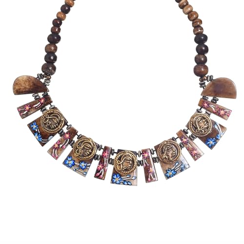 Image of AAKRITI ART CREATIONS Handcrafted Ethnic & Tribal Necklace Collection | Dhokra, Boho, Talisman & Statement Designs | Artisan Collar, Pendant & Lariat Jewelry for Women