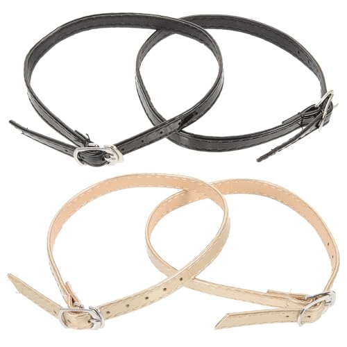 Image of 2 Pairs High Heels Strappy Shoes High Heel Accessory Leather Straps Sandal Bands High Heels Belts Shoes Pumps Bungee Imitation Leather Shoe Clip Miss Dual Purpose