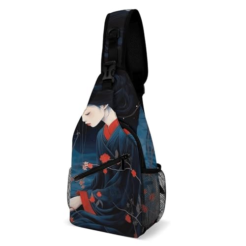 Sac de poitrine blanc compact et polyvalent pour voyage et randonnée urbaine