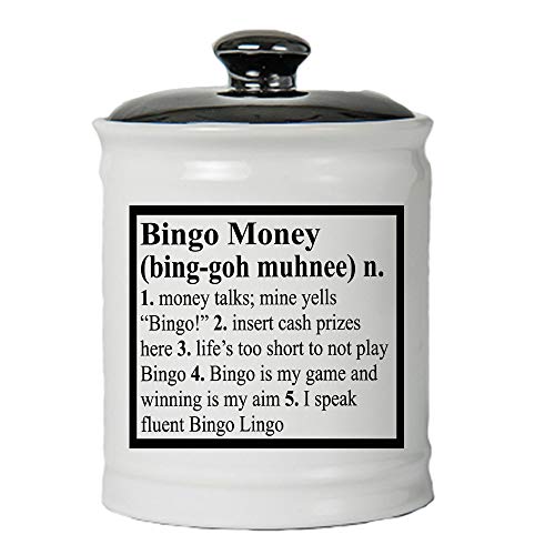 Cottage Creek Bingo Money Jar | Bingo Gifts | Bingo Piggy Bank | Bingo Chips Holder | Bingo Game Gifts | Bingo Decor