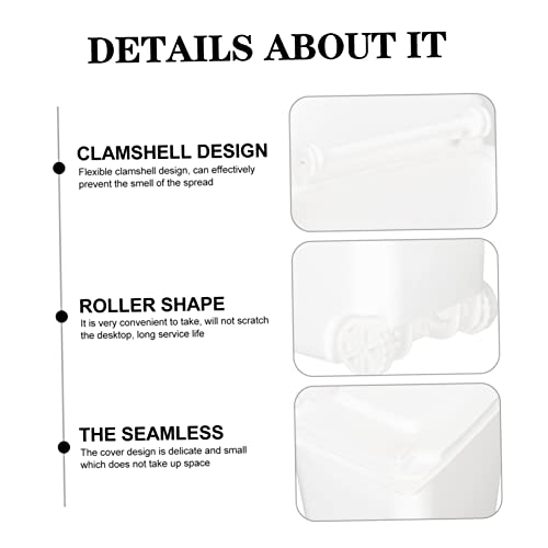 Caneca de basura compacta de escritorio plástico blanco 4pcs miniatura 3