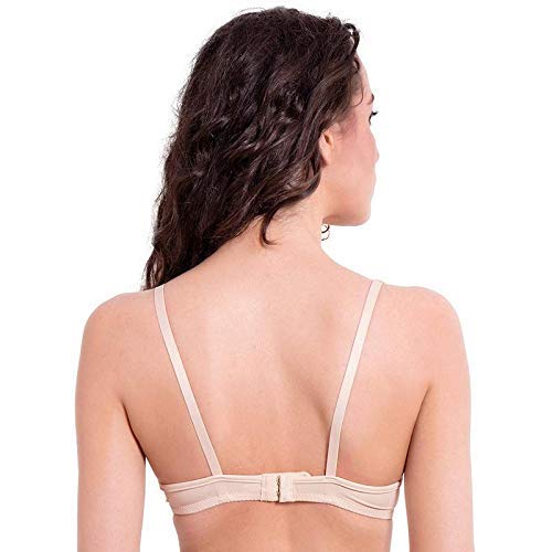 Image of Brachy Women's 85% Polyamide, 15% Elastane Heavily Padded Underwire Push Up Bra Pink