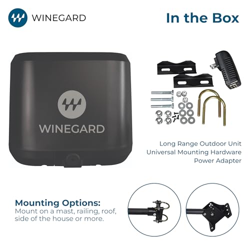 Image of Winegard Extreme 2.0 RW-3035 Outdoor WiFi Extender - Weather-Resistant, 1000 ft Long-Range, Omnidirectional, Whole Property WiFi - 3x3 MIMO, Wireless-AC, WPA3, 2.4 /5 GHZ WiFi