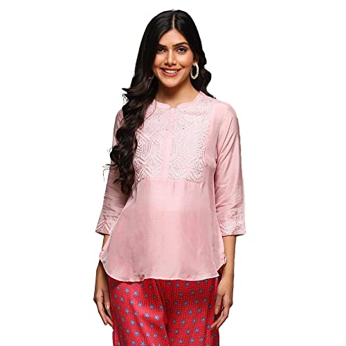 Image of BIBA Women Cotton Blend Regular Fit Kurti
