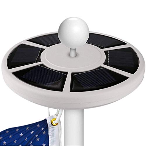 Bandera polo luz, americano bandera Solar luces 26 LED, impermeable, Auto On/Off Luz de noche lámpara de techo para mástil para bandera de 15 a 20 m