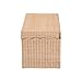 Bali & pari Damita Scallop Natural Rattan Chest with Lift-top Lid – Coastal Boho Style Storage Bench for Bedroom, Entryway, or Living Room Organization