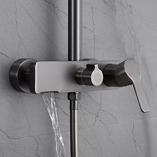 Colonne de douche or brossé design moderne chic pour salle de bain - 7