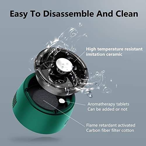 2 in 1 Air Purifier Multifunctional Smokeless Ashtray USB Rechargeable Ash Tray Electronic Ashtray with Filter, Best for Home Office (Green/Black)