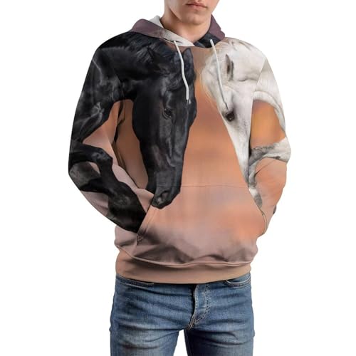 Sweatshirt pull cheval de course finitions soignées coupe mixte
