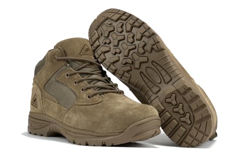 RYNO GEAR Men's Military & Tactical Boots, CoolMax Tactical Combat Military Durable Leather Work Utility 4.5