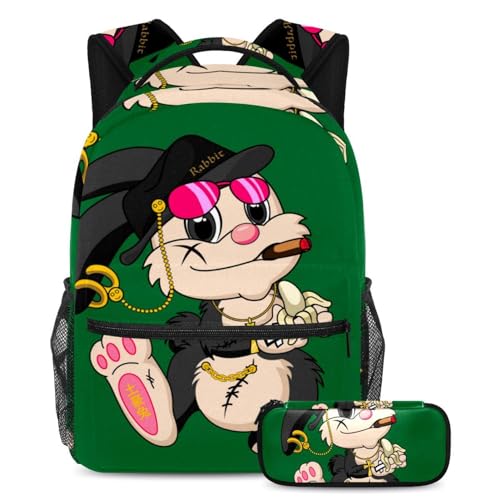 Sac à dos pour garçons et filles Lot de 2 cartables scolaires à motif marmots