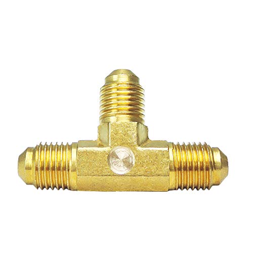 Nigo Industrial Co. Forged Brass Flare Tee Fitting, 3-Way, Flare X Flare X Flare (1, 3/16