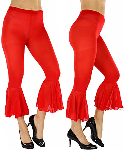 Image of ToBeInStyle Women's Opaque Ankle Long Nylon Footless Fun Tights Pantyhose