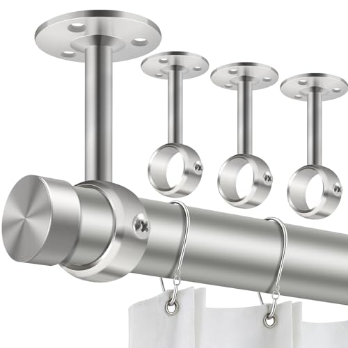 TOKPLNU Ceiling Curtain Rod Holder, 1 1/4Inch Heavy Duty Curtain