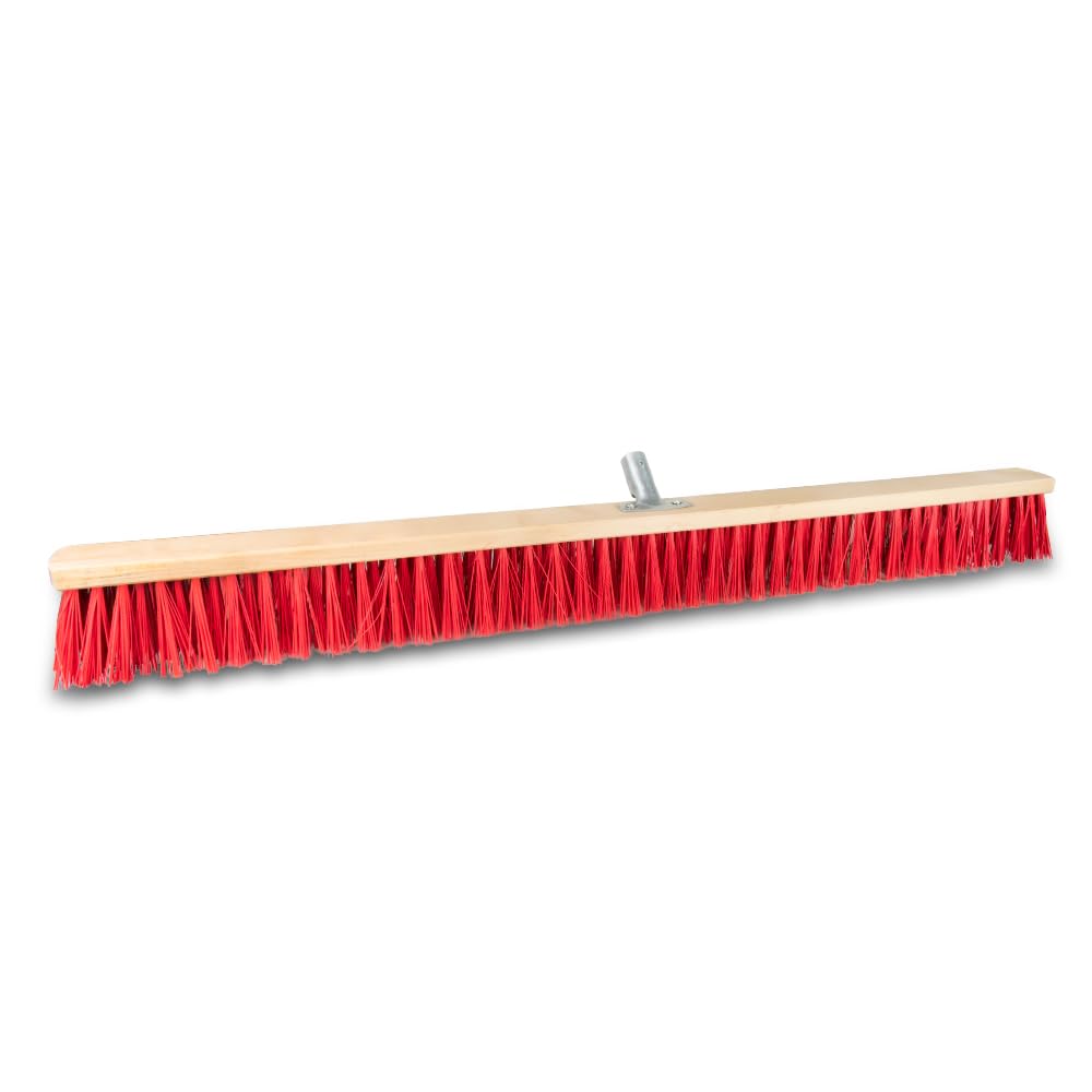 Balai de rue 1000 mm sans manche, balai de jardin, balai industriel, balai d’extérieur avec poils stables (100 cm sans manche)