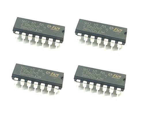 Image of INVENTO 4Pcs 4024 IC HCF4024BE CD4024BE Logic IC Ripple Carry Binary /Divider, 24 MHz, 3 V to 18 V, DIP-14 (ISC 1814)