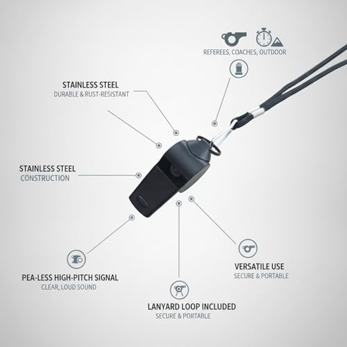 Silbato deportivo acero inoxidable para árbitros y entrenadores miniatura 5