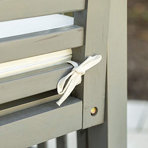 Walker Edison Maui Modern 7 Piece Outdoor Dining Table And Slat Back Chair Set, Set Of 7, Grey Wash #TOP7