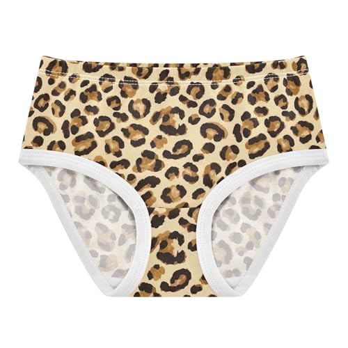 Animals Girls Underwear Toddlers 2t Cotton Panties for Girl Leopard Spots Black Brown Briefs Girls Undies
