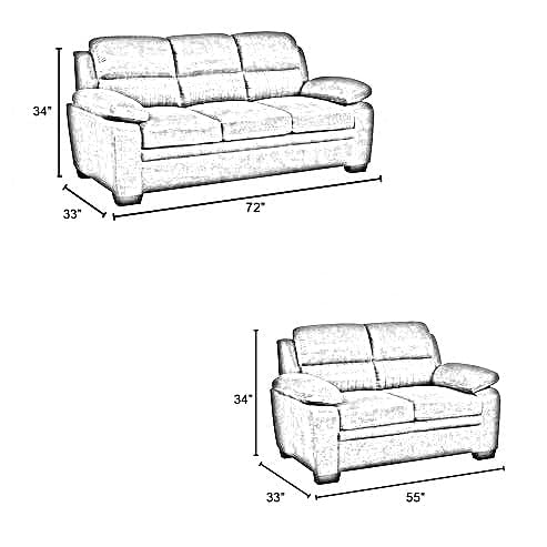 Image of Torque - Jett Premium 3+2 Seater Sofa for Living Room - Brown | Sectional Sofa 5 Seater 3 Plus 2 | 5 Seater Fabric Sofa Set for Living Room Office