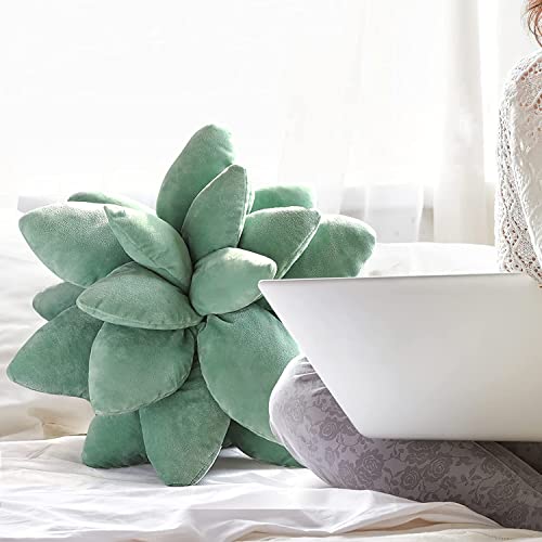 Bbd Succulent Plush Pillow, Large 3D Cute Leaf Shaped Plant Throw Pillow Big Cactus Decorative Leaf Home Decor For Living Room Couch - Green 17.7 Inch #TOP2