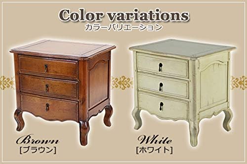 ITC Antique Style 3-Drawer Chest Side Table placed in a room setting.