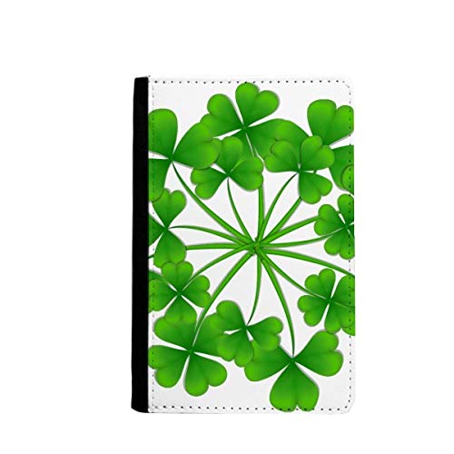 Étui portefeuille pour passeport et cartes avec motif trèfle