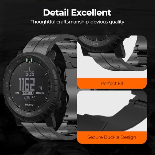 Correa metálica de titanio compatible Suunto Core 24mm miniatura 3