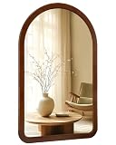 CULER 30×48 Walnut Wood Arched Mirror