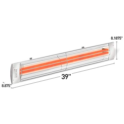 Infratech Cd-5024 Ss Stainless Steel 39” Dual Element Fixture 5000 Watt, 240 Volt, Stainless Steel Finish #TOP2