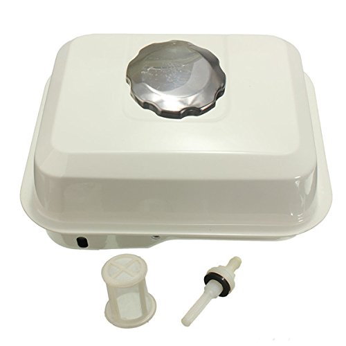 YONGYAO Tanque de Gas Combustible con Filtro Blanco de la Tapa del Gas Llave de Purga de Honda GX160 5.5 HP