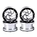 RCLIONS 2.2 inch Aluminum RC Beadlock Wheel Rim for 1/10 Crawler RC Car Axial Wraith 90018 -Pack of 4pcs (Silver)