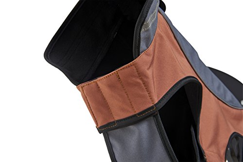 Kruuse Buster Softshell Hunde Mantel (Medium/Large) (Stahl-Grau/Leder-Braun)
