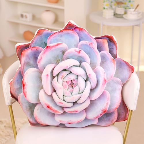 Luxmars 3D Large Succulent Pillow Cute Succulent Pillow Cactus Decor Pillow Plant Shaped Pillow Unique Throw Pillows Cushions for Bedroom Living Room and Home Decoration