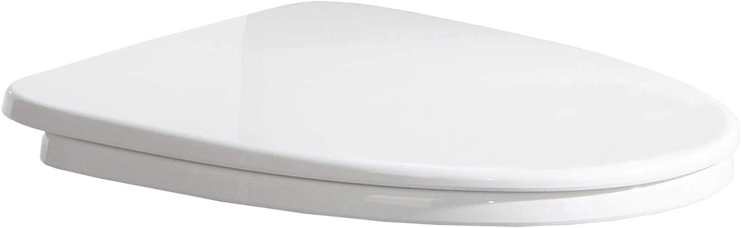 WOODBRIDGE Toilet Seat with Cover, White, Slow-Close, Quick-Release for Easy Cleaning.Seat 01