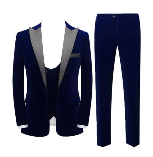 Costume 3 pièces homme gilet et pantalon pour dîner chic Kromoc