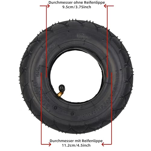 200 x 50 (8 'x2') Scooter-Reifen- und Schlauchset Ersatz Geeignet Innendurchmesser 3.74'/95mm für Schwinn Bladez Mongoose Power Core, Dune Buggy, ePunk, eSpark