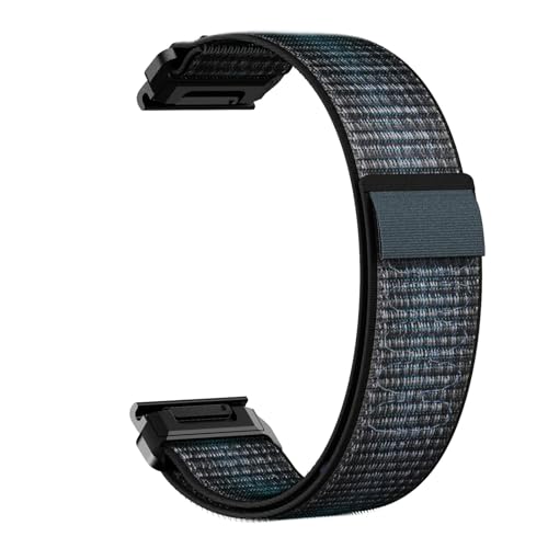 [nCS[] 22 26mm uXbgXgbv Fenix 7X 7Pro Solar 6X 6 Pro 5 5X Plus MARQ EPIX Gen 2 Mk2i Mk2 iC X}[gEHb`ohɑΉ(Black blue,22mm)