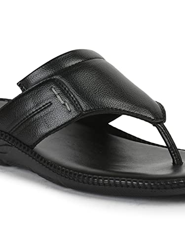 Image of Liberty Coolers VCL-26 Casual Slipper for Men - Black & Brown | Slip-on /Flats Slippers - Durable and Lightweight | Comfortable and Soft Insole for Everyday Wear - Cushioned Footbed | Home Footwear