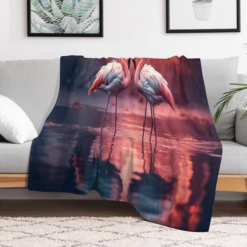 Manta de flamenco grande de 150x200 cm ideal como manta de franela suave para sofá de salón 3