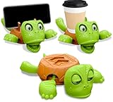 Funny Turtle Multi - Function Cup Coaster & Phone Stand, Turtle Cup Holder with Funny Expression When Put a Glass on Its Back, Sea Turtle Coasters for Drinks,Already Assembled