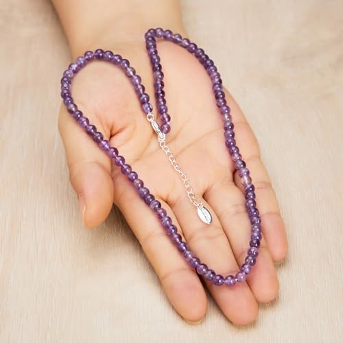 Philip Jones Amethyst Mini Beaded Gemstone Necklace - Image 4