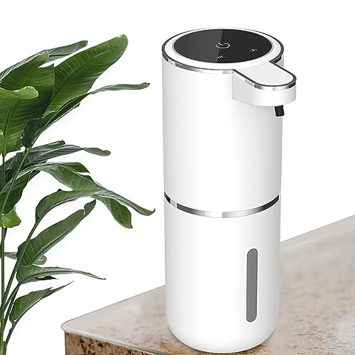 Youding Savon, Vajilla impermeable y sin contacto con cinta adhesiva incluida, dispensador automático botellas de jabón recargable por USB para el hogar, fem