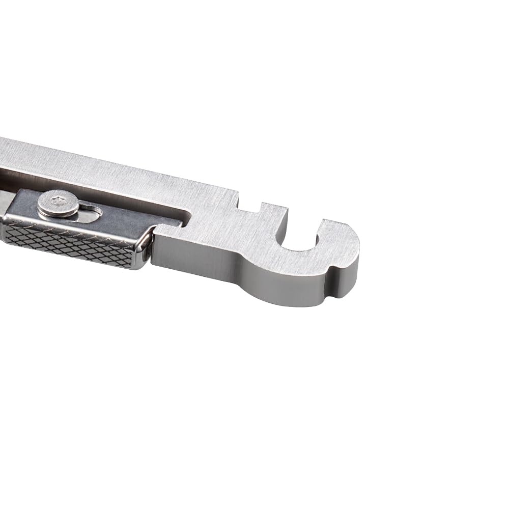ROXON S504G Mini Flex Companion - 7-in-1 multitool EDC-zakmes met G10-handgreep, doosmes, kort sheepsfoot-lemmet, korte schaar, fles- en blikopener, 4 mm bit, pincet en tandenstoker