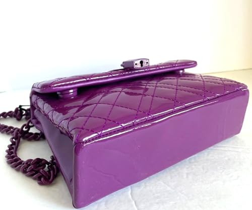 Kurt Geiger Mini Brixton Crossbody Womens Purple Lock Drench Patent Leather Bag