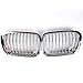 AutoXcessori 2PCS Front Bumper Kidney Grill Grille for 1998-2001 BMW E46 3-Series 320i 323i 325i 328i 330i Sedan - Chrome Replacement OE# 51138208489, 51138208490