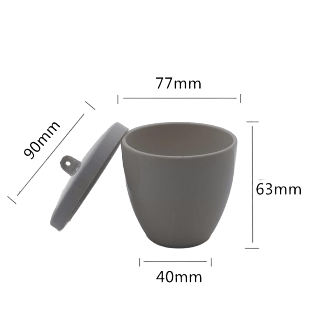 10 szt. Tygli porcelanowych z pokrywkami - Trwałe tygle ceramiczne do zastosowań laboratoryjnych i przemysłowych(150ml)