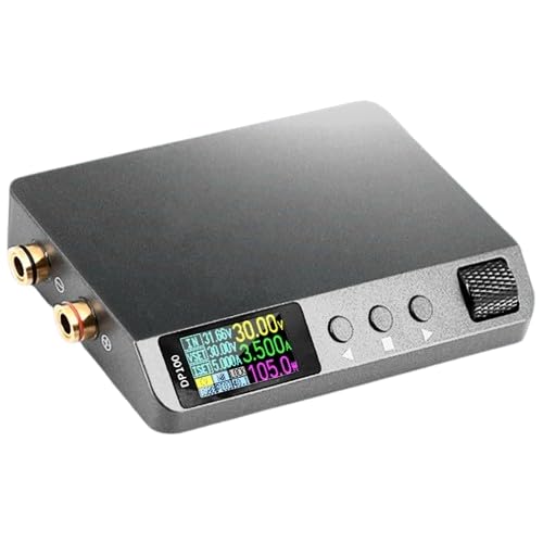 超小型デジタル直流安定化電源 DP100 実験用電子機器 電圧調整可能 0~30V, 0~5A, 0.01V, 0.001A DC電源 10グループのプリセット出力 自動切替 修理 実験 研究テスト等用 DC電源 電気制御機器 (DP100 セット1)