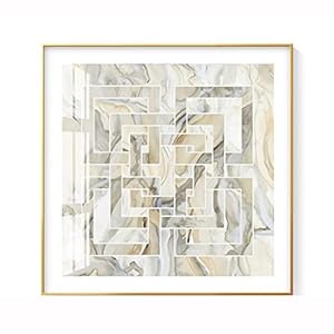 Prachtige Wanddecoratie Abstracte geometrische decoratieve schilderij kunstmoderne eenvoud muur decor vierkant frame…
