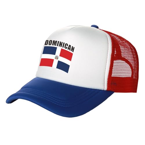 Casquettes De Camionneur De Drapeau De La République Dominicaine - Casquette De Baseball Drôle Pour Hommes - Chapeau Dominicain D'Été Cool D'Andalousie - Casquettes Unisexes En Maille Filet - Ca